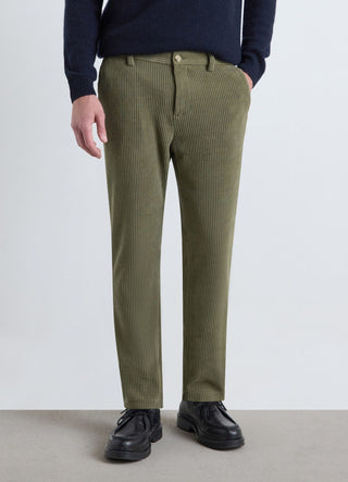 Pantaloni straight in velluto a coste