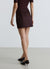 Suede-effect miniskirt with side zip