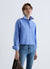 Camicia crop a righe con taschino