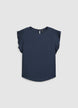 Blusa maniche con rouches - S