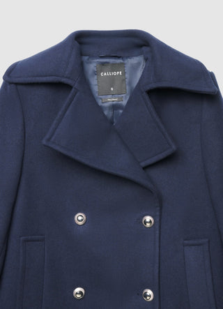 Cappotto doppiopetto con bottoni gioiello