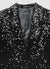 Single-breasted jacket with sequins