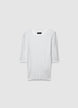 Solid colour ribbed T-shirt - XXL