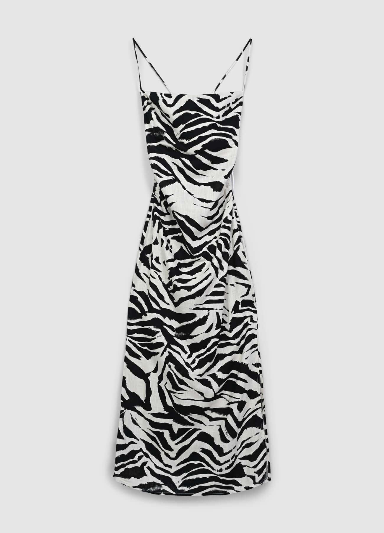 zebra print dress midi Zebra-patterned shawl long dress – Calliope