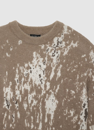 Jacquard-Pullover mit Animalier-Muster und Rundhalsausschnitt