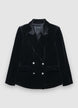 Double-breasted jacket with rhinestone buttons - XS