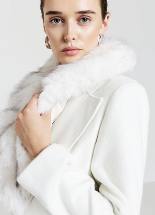 Faux fur collar coat