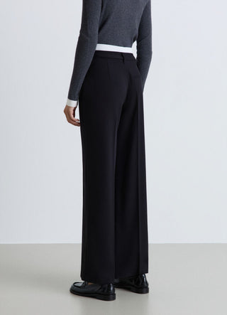 Pantaloni palazzo con vita elasticizzata