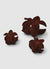 Pack 3 fermagli a forma di fiore con effetto flock