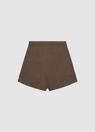 Gonna-pantalone mini a spigata