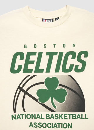 Oversize T-Shirt mit doppelärmeligem Effekt und Boston Celtics®-Print