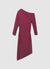 Ein-Schulter-Kleid mit Raffung