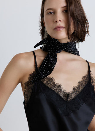 Bandana con strass all over