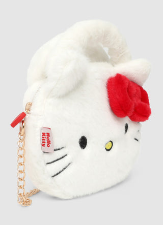 Hello Kitty faux fur handbag with chain strap