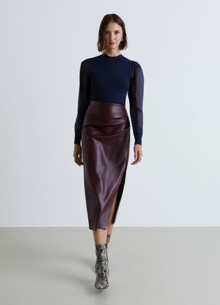 T-shirt con maniche lunghe in bitessuto