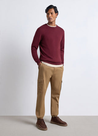 Plain-colour crew neck T-shirt