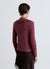Pointelle cardigan with ruffles