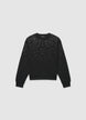 Felpa con strass all over - XS