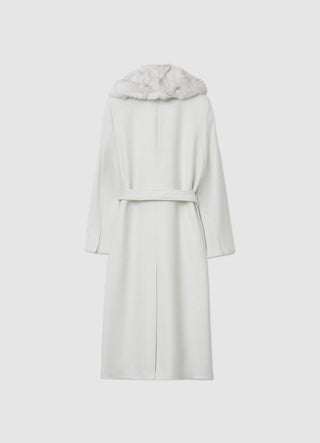 Faux fur collar coat