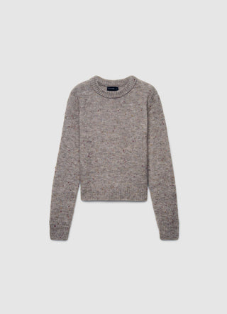 Crew neck jumper with dotted pattern
