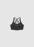 Top bra with crossed straps and animal print