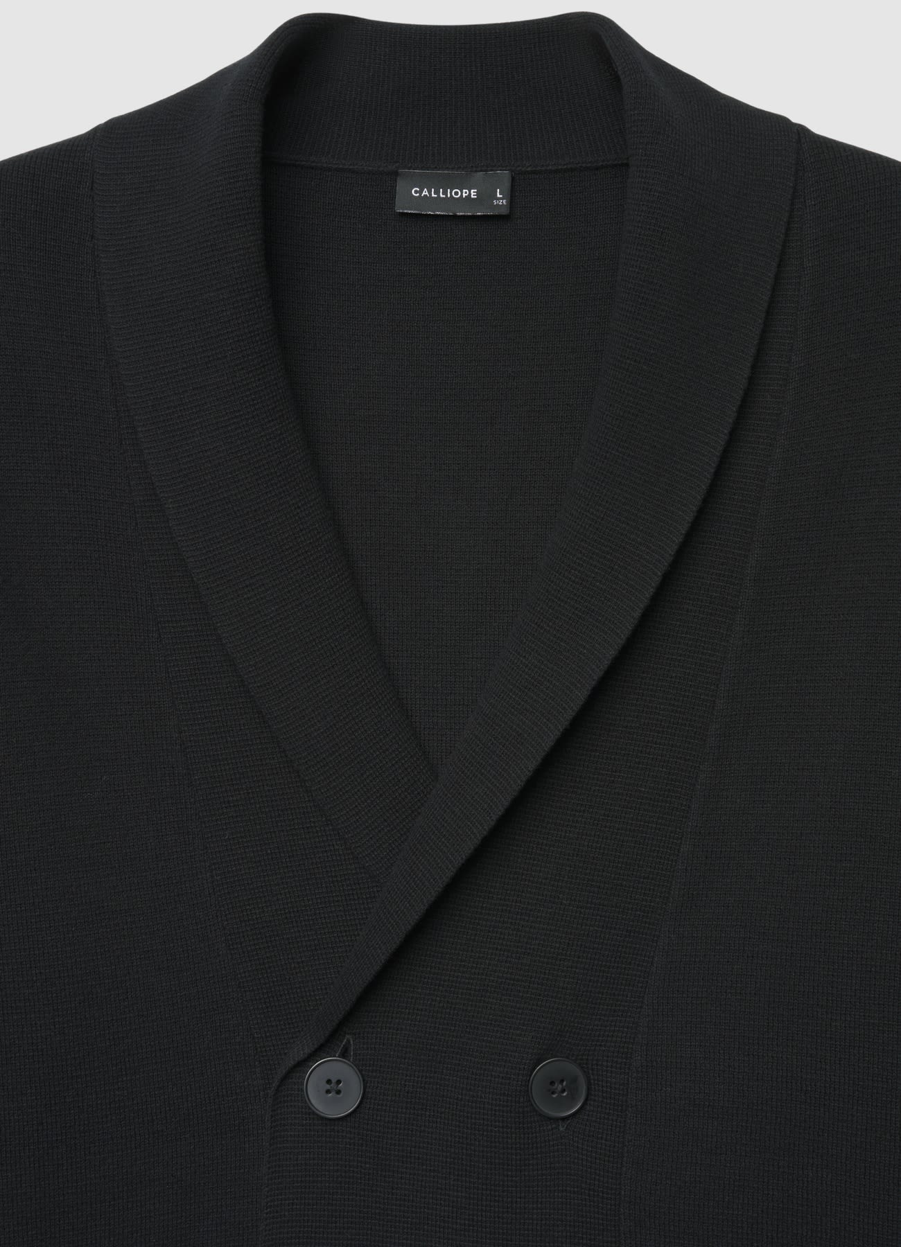 Double-breasted cardigan with a shawl collar SAB0085481001S3653