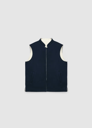 Gilet doubleface con zip