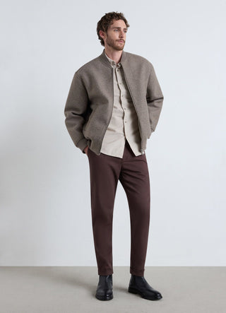 Pantalon chino avec boutons à la taille