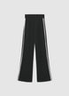 Long flared leggings with lace insert - M
