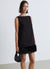 Robe courte sans manches avec bordure effet peluche