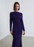 Robe longue décolletée avec drapé