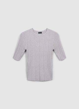Ribbed knit T-shirt