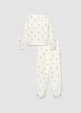 Pyjama-Set mit Herz-Print