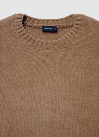 Rundhalspullover mit Chenille-Effekt