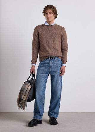 Maglione girocollo melange