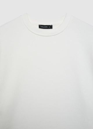 Crew neck sweatshirt with shimmering effect