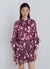 Blusa con fiocco e stampa fiori