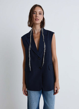 Long tailored two-button waistcoat