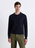 Long-sleeve solid colour polo shirt
