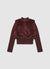 Sweater with plush-effect insert and zip