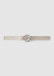 Belt with rhinestones and round buckle - XS/S