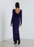 Robe longue décolletée avec drapé