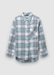 Karierte Bluse mit Tasche - XS