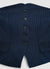 Pinstriped tailored bandeau vest with buttons