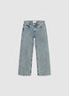 Jeans à jambes larges avec applications en forme de cœur - 8-9