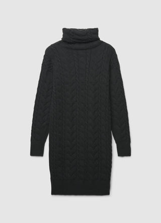 Rollkragenpullover mit Zopfmuster
