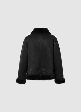 Gesteppte Jacke mit Fellkragen