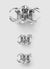 Pack of 3 flower hair clips with a laminated effect