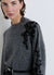 Pullover mit kontrastierenden Spitzenapplikationen