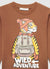 T-shirt oversize avec imprimé tigre et application
